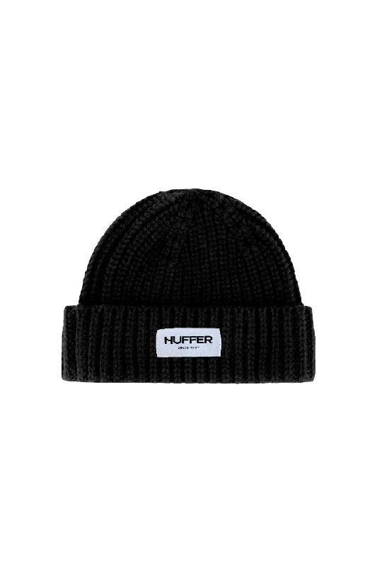 Huffer Womens Cousteau Beanie Black