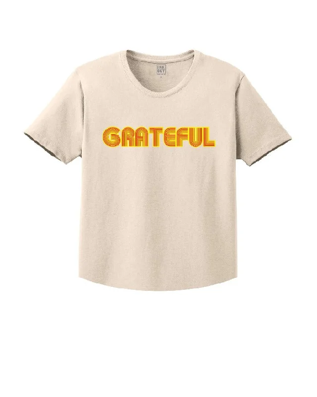 INK "Grateful" Kinda Cropped T-Shirt - Natural