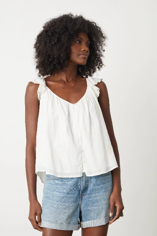 LANI EMBROIDERED TOP