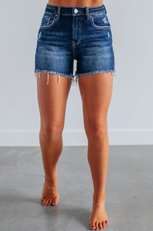 Ledger Risen Shorts - Dark Wash