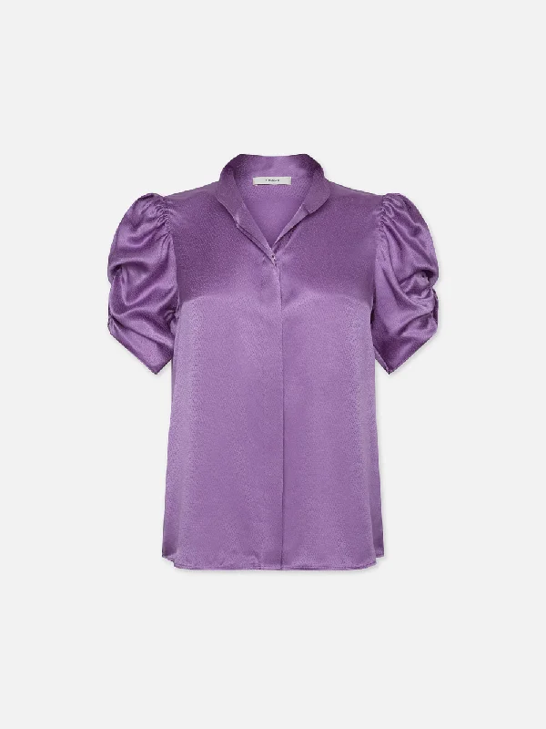 Puff Sleeve Blouse -- Orchid