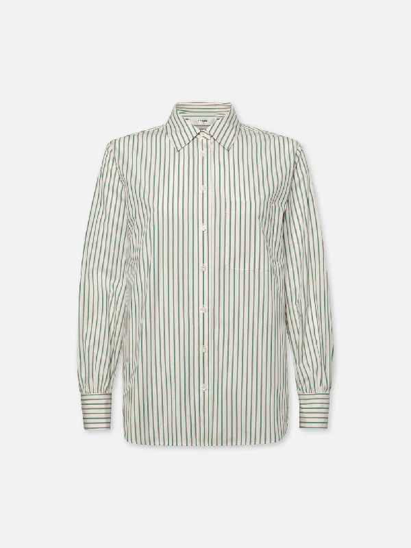 The Borrowed Pocket Shirt -- Green Gem Multi