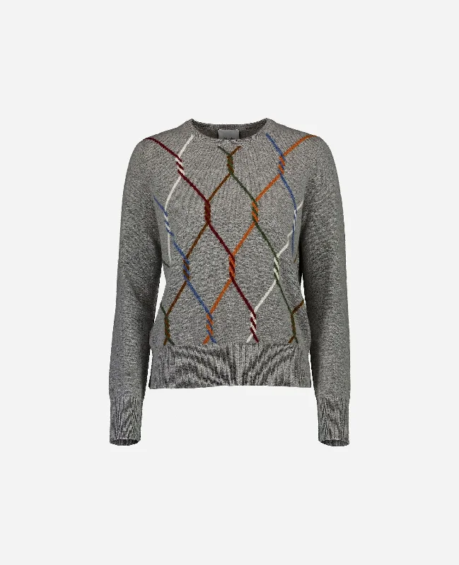 Rundhals Pullover aus Cashmere-Mischung in Sonstige