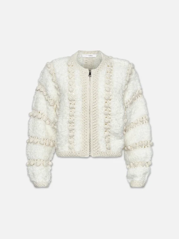 Pom Pom Cardi -- Cream