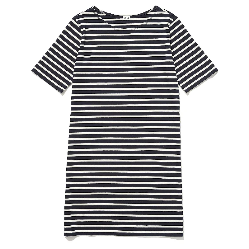 The Tee Dress - Navy/Cream