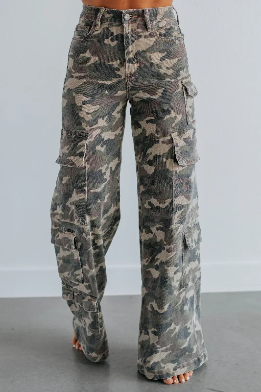 Nori Hidden Cargo Jeans - Camouflage