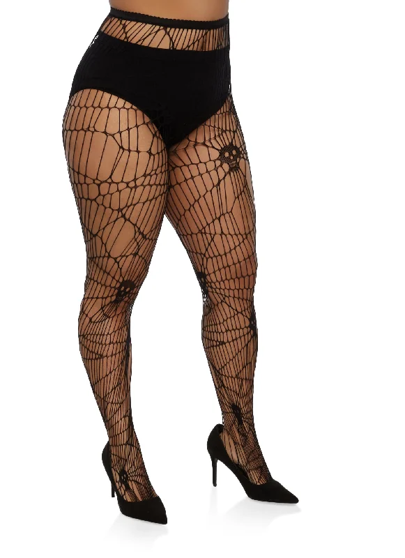 Plus Size High Waist Fishnet Tights