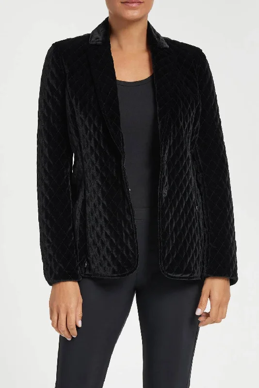 Holland Velvet Blazer In Black