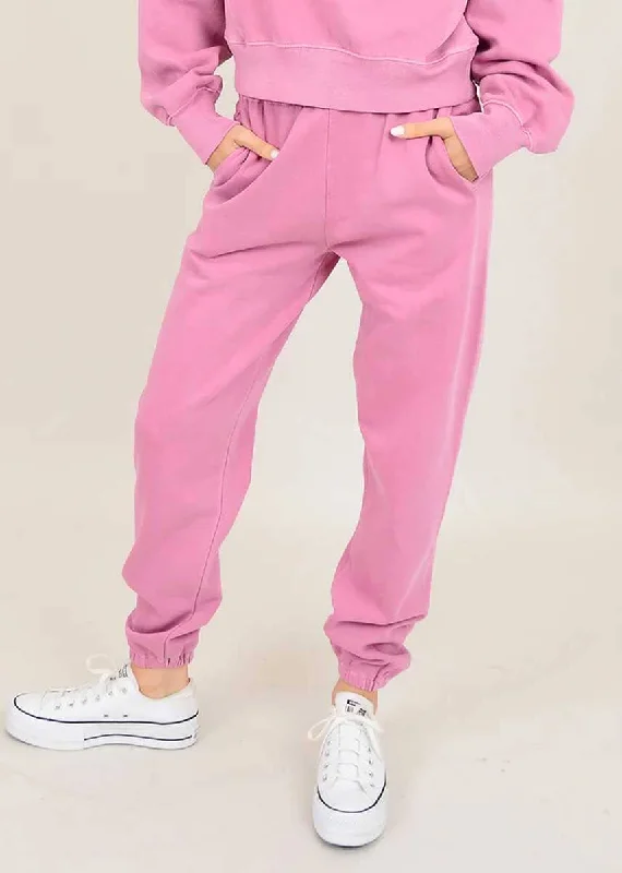 Josie Fleece Jogger - Dusty Rose