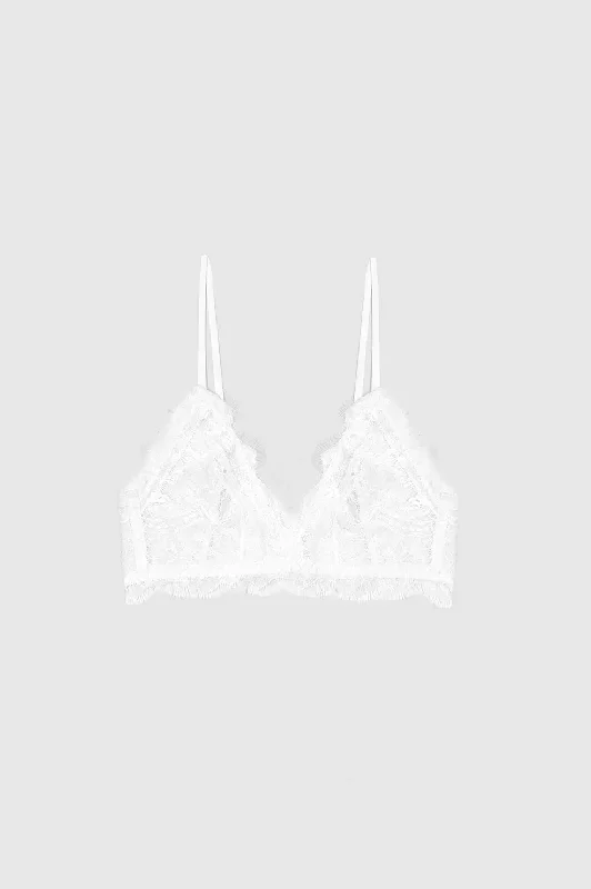 Lace Bra With Trim - Ivory