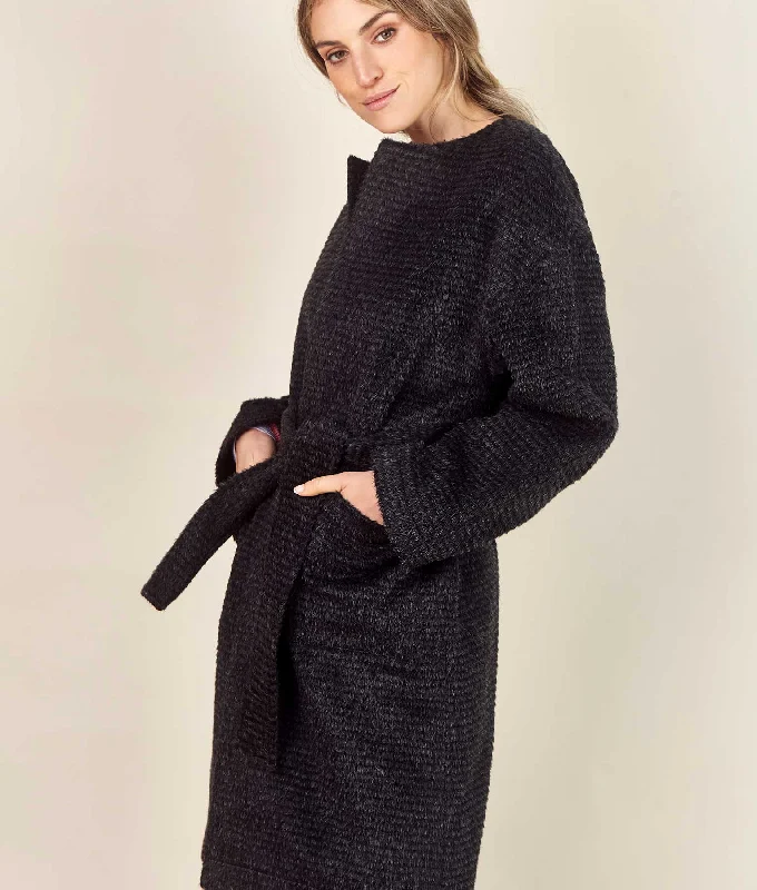 Long Belted Suri Alpaca Coat