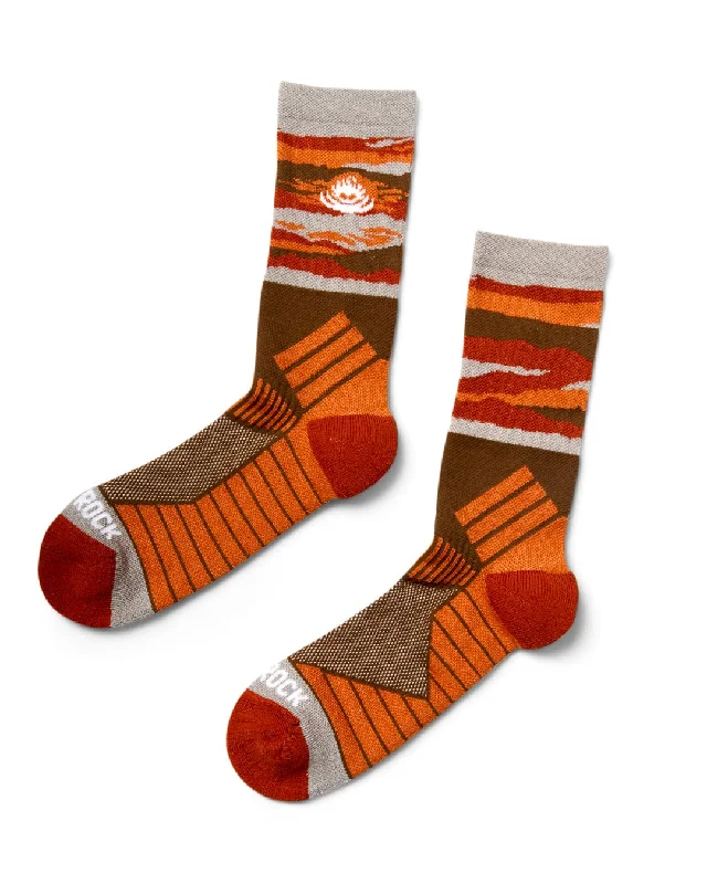 Mountainscape Socks - Orange