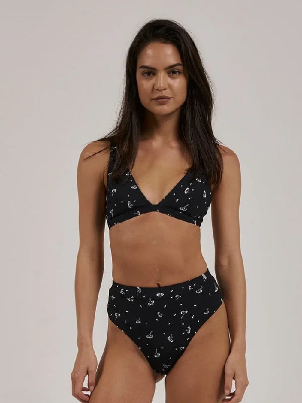 Nightshade 90's High Cut Bikini Bottom - Black