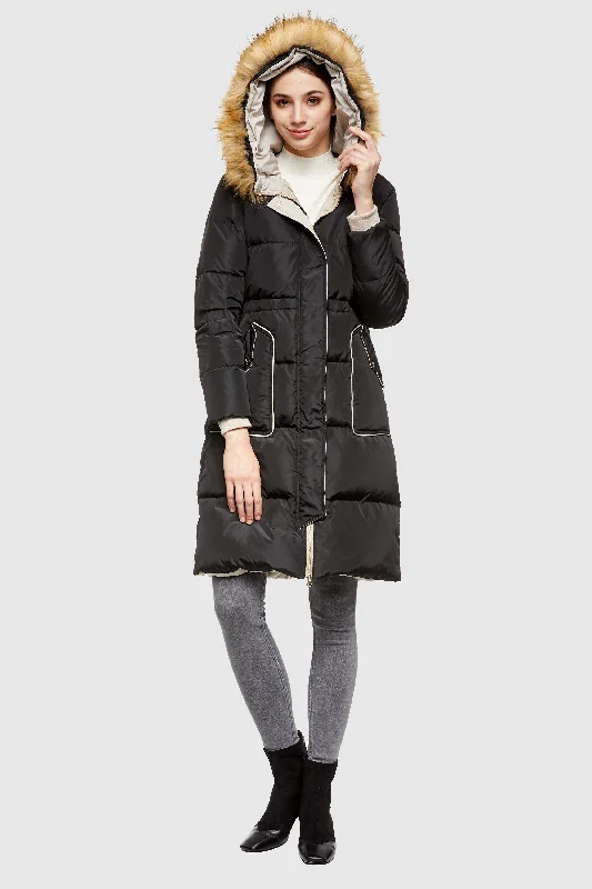 Casual Long Hooded Down Coat