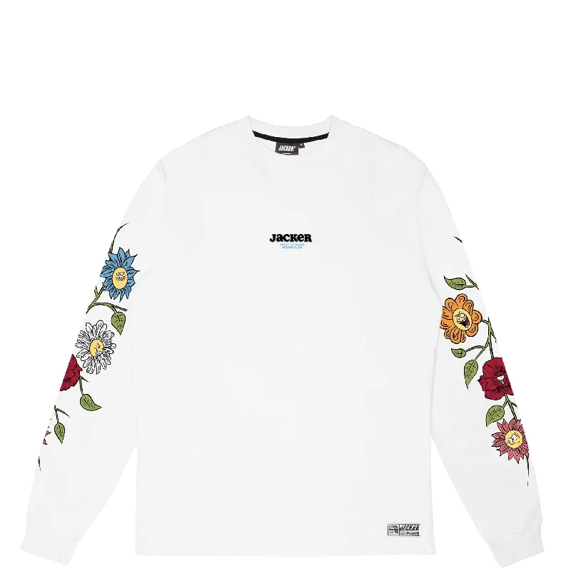 FIGHT FLOWER LONG SLEEVES - WHITE