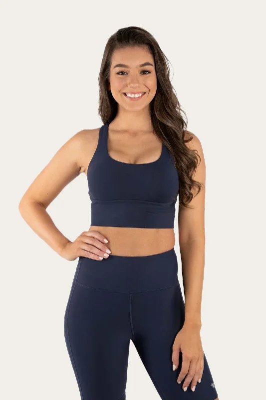 Harlow Womens Long Sports Bra - Ink