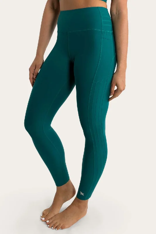 Kiara High Rise Cropped Ankle Grazer Tight - Amazon Green