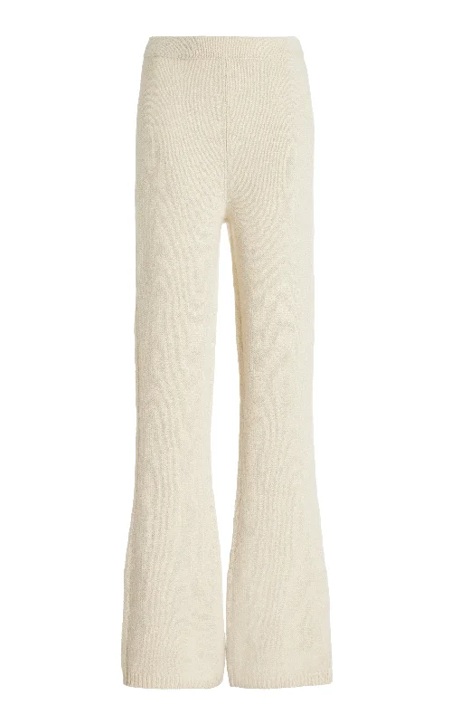 Ornston Knit Pant in Ivory Cashmere