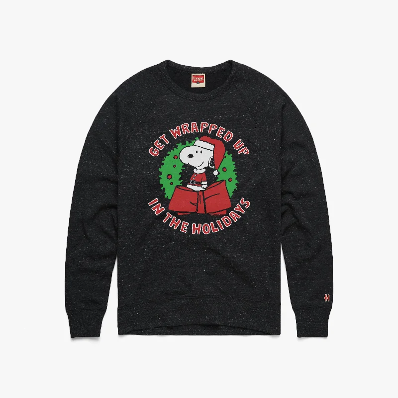 Peanuts Snoopy Get Wrapped Up In The Holidays Crewneck